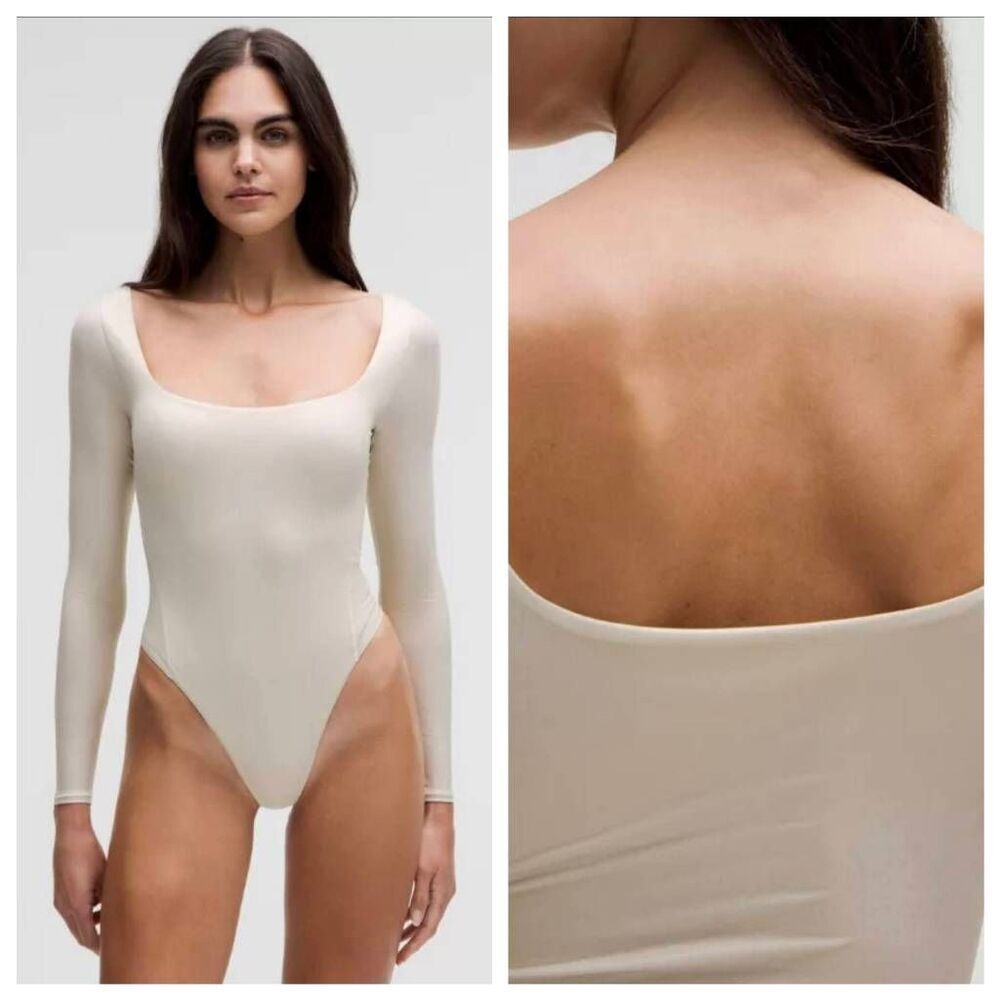 Lululemon Wundermost Ultra-Soft Nulu Square-Neck Long-Sleeve Bodysuit Women's La
